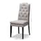 Baxton Studio Dylin Gray Upholstered Button Tufted Wood Dining Chair, PK2 155-9114 - alternate 3